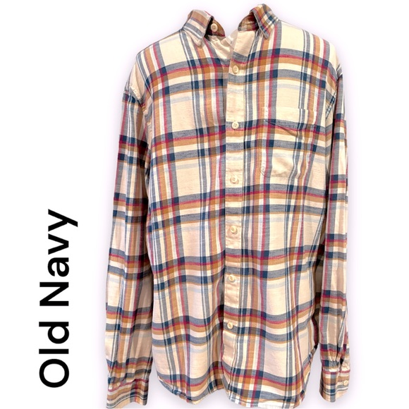 Old Navy Slim Fit Flannel Button-down - Picture 1 of 5